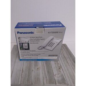 New Panasonic KX-TS550W Single Line Integrated Telephone System White SEALED